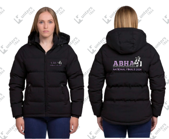 ABHA National Finals 2024 Black Edge Puffer Jacket - SIEPJ