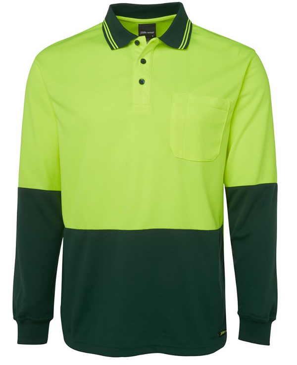 Hi Vis Traditional Long Sleeve Polo