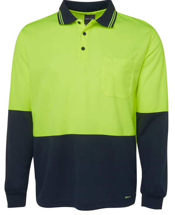 Hi Vis Traditional Long Sleeve Polo