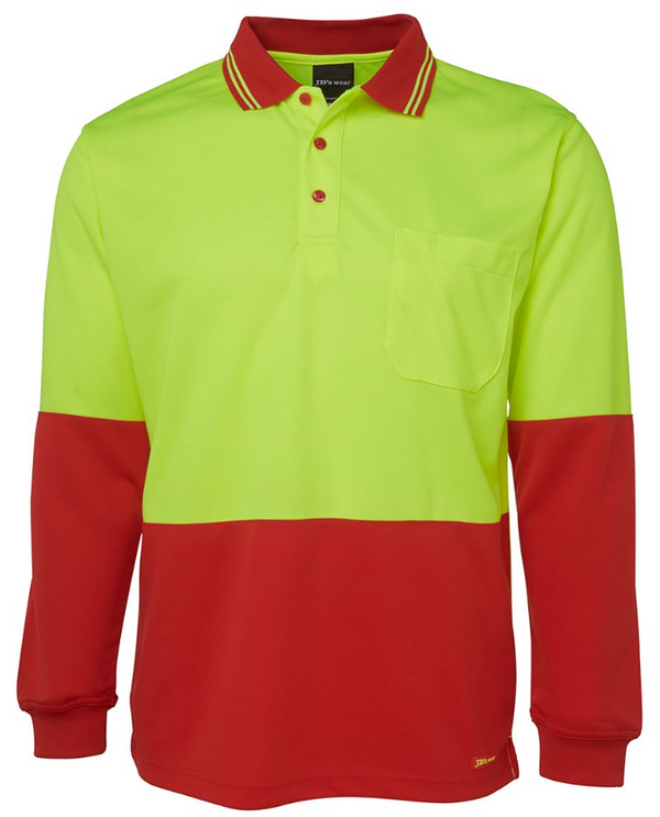 Hi Vis Traditional Long Sleeve Polo