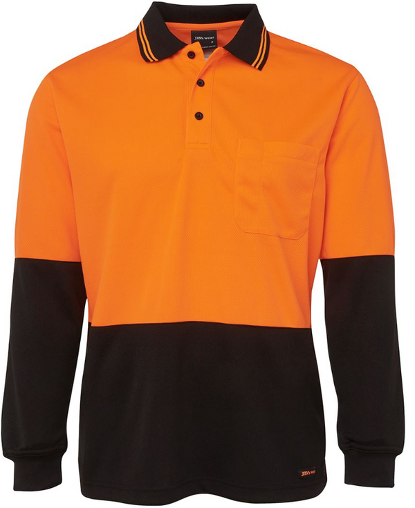 Hi Vis Traditional Long Sleeve Polo