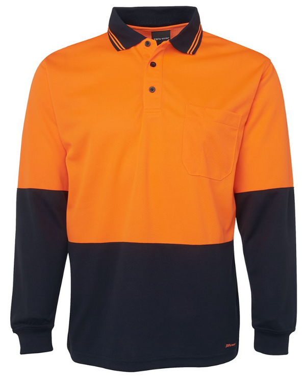 Hi Vis Traditional Long Sleeve Polo