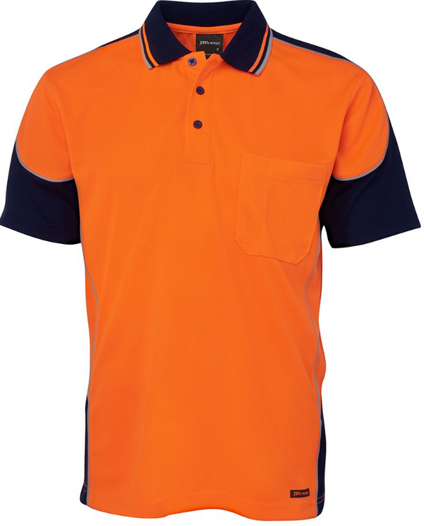 Hi Vis Contrast Piping Polo